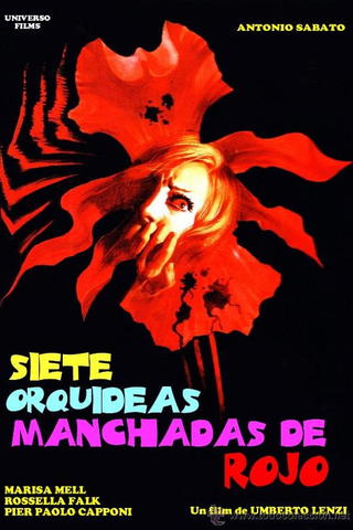 Siete orquídeas manchadas de rojo
