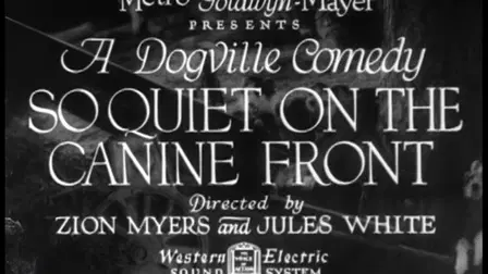 So Quiet on the Canine Front