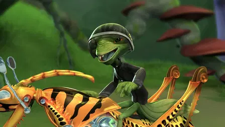 The Happy Cricket and the Giant Bugs