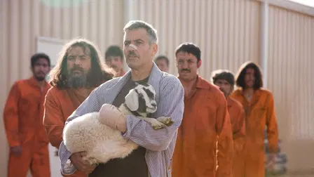 Los hombres que miraban fijamente a las cabras