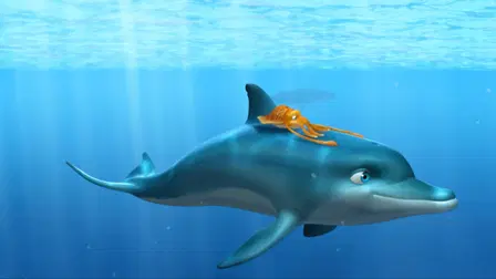 Delfinen I Det Stora Havet