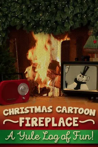 Christmas Cartoon Fireplace: a Yule Log of Fun!